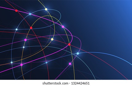 Internet connection, abstract sense of science and technology graphic design for banner, background, brochure, card. Vector illustration