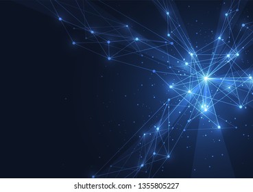 Conexión a Internet, sentido abstracto de la ciencia y el diseño gráfico de la tecnología. Ilustración del vector