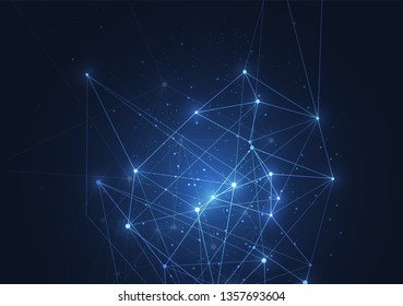 Conexión a Internet, sentido abstracto de la ciencia y el diseño gráfico de la tecnología. Ilustración del vector