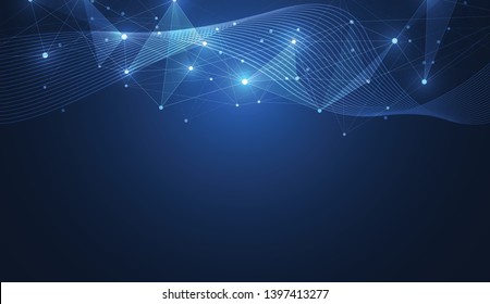 Internet connection, abstract sense of science and technology graphic design. Vector illustration