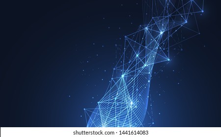 Internet connection, abstract sense of science and technology graphic design. Vector illustration