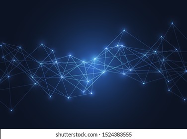 Internet connection, abstract sense of science and technology graphic design. Vector illustration