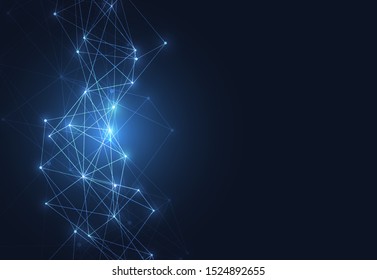 Conexão com a internet, senso abstrato de ciência e tecnologia e design gráfico. Ilustração vetorial