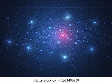 Internet connection, abstract sense of science and technology graphic design background. Vector illustration