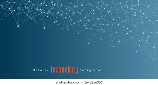 Internet connection, abstract sense of science and technology graphic design background. Vector illustration