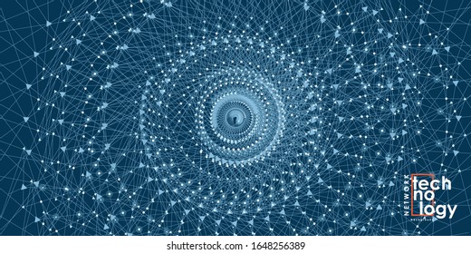 Internetanschluss, abstrakter Sinn für Wissenschafts- und Technologiedesign-Hintergrund. Vektorillustration