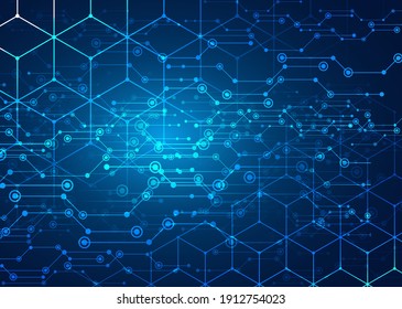 Conexión a Internet, sentido abstracto de la ciencia y el diseño gráfico tecnológico. Ilustración del vector

