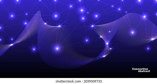 Conexión a Internet, sentido abstracto de la ciencia y el diseño gráfico tecnológico. Ilustración del vector