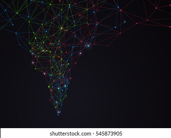 Internet connection, abstract sense of science and technology graphic design.