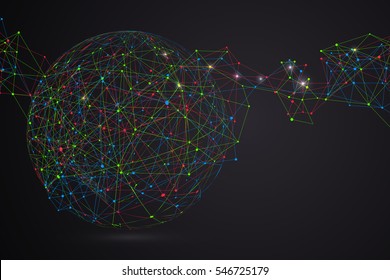 Internet connection, abstract sense of science and technology graphic design.