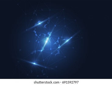 Internet connection, abstract sense of science and technology graphic design.