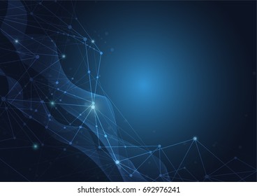 Internet connection, abstract sense of science and technology graphic design.