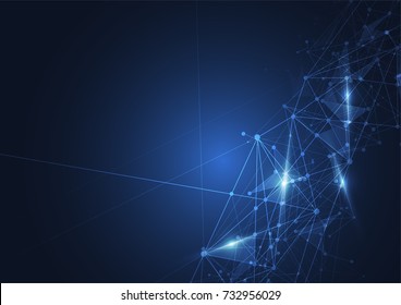 Conexión a Internet, sentido abstracto de la ciencia y el diseño gráfico de la tecnología. Ilustración del vector