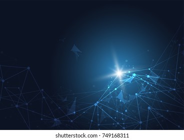 Internet connection, abstract sense of science and technology graphic design.