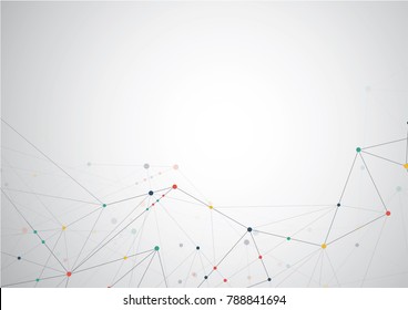 Internet connection abstract sense of science and technology graphic design background. Vector illustration