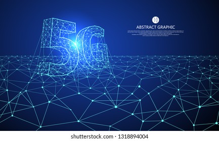 Internetanschluss, das Konzept des 5G-Gesamtnetzes, abstrakter Sinn für Wissenschafts- und Technologiegrafik-Design.