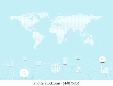 Internet connection concept design some Elements of this image furnished by NASA