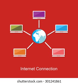 Internet connection concept illustration. 