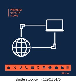 Internet connection, Data Exchange, Transfer Concept  Icon