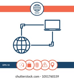 Internet connection, Data Exchange, Transfer Concept  Icon
