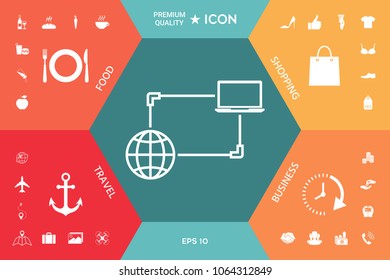 Internet connection, Data Exchange, Transfer Concept  Icon