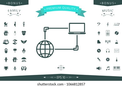 Internet connection, Data Exchange, Transfer Concept  Icon