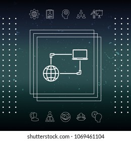 Internet connection, Data Exchange, Transfer Concept  Icon