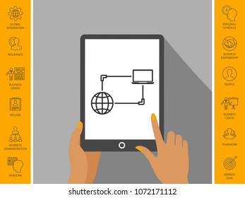 Internet connection, Data Exchange, Transfer Concept  Icon