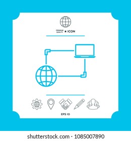 Internet connection, Data Exchange, Transfer Concept  Icon