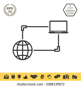 Internet connection, Data Exchange, Transfer Concept  Icon