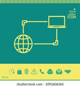 Internet connection, Data Exchange, Transfer Concept  Icon