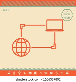 Internet connection, Data Exchange, Transfer Concept  Icon