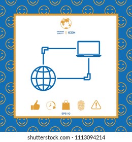 Internet connection, Data Exchange, Transfer Concept  Icon