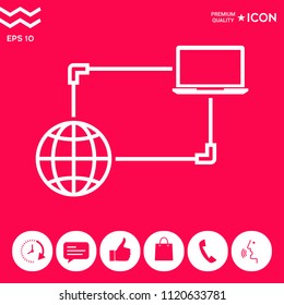 Internet connection, Data Exchange, Transfer Concept  Icon