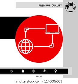 Internet connection, Data Exchange, Transfer Concept  Icon