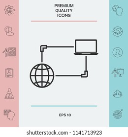 Internet connection, Data Exchange, Transfer Concept  Icon