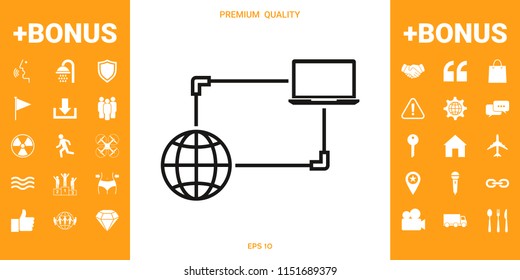 Internet connection, Data Exchange, Transfer Concept  Icon