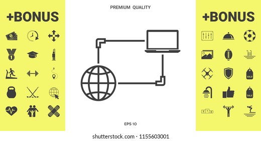 Internet connection, Data Exchange, Transfer Concept  Icon