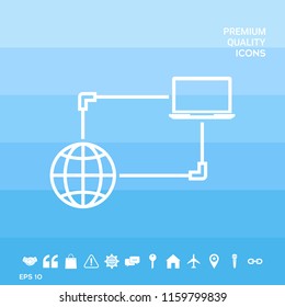 Internet connection, Data Exchange, Transfer Concept  Icon