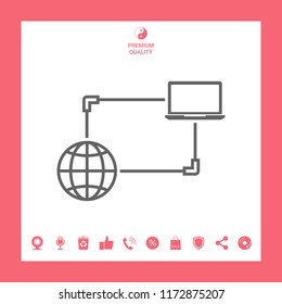 Internet connection, Data Exchange, Transfer Concept  Icon