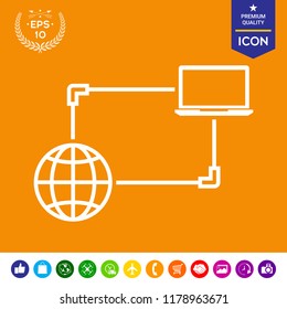 Internet connection, Data Exchange, Transfer Concept  Icon