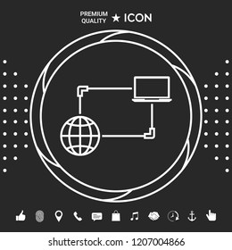 Internet connection, Data Exchange, Transfer Concept  Icon