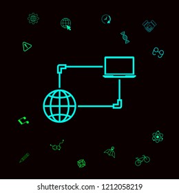 Internet connection, Data Exchange, Transfer Concept  Icon