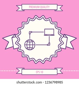 Internet connection, Data Exchange, Transfer Concept  Icon. Graphic elements for your design
