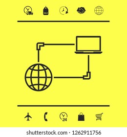 Internet connection, Data Exchange, Transfer Concept  Icon. Graphic elements for your design