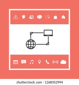 Internet connection, Data Exchange, Transfer Concept  Icon. Graphic elements for your design