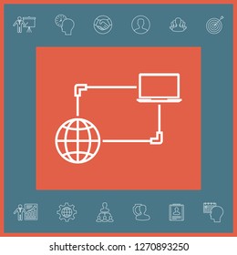 Internet connection, Data Exchange, Transfer Concept  Icon. Graphic elements for your design