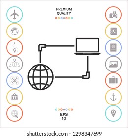 Internet connection, Data Exchange, Transfer Concept  Icon. Graphic elements for your design