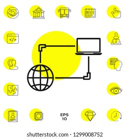 Internet connection, Data Exchange, Transfer Concept  Icon. Graphic elements for your design