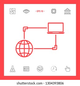 Internet connection, Data Exchange, Transfer Concept  Icon. Graphic elements for your design